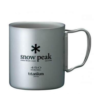 Snow Peak titanium double wall cup 450 ml folding handle (MG-053)  